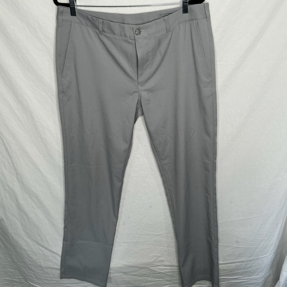 Mizzen+Main Baron Pants Mens 36x32 Gray Chino Golf Athletic Tapered Performance
